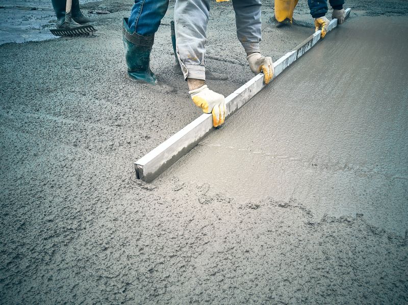 Garage floor pouring