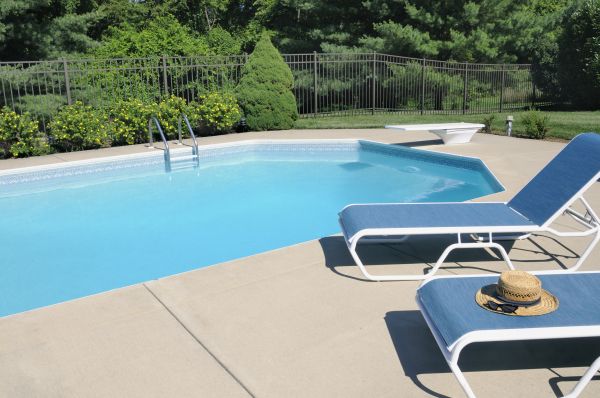 Poolside Concrete Installation in Bellingham
